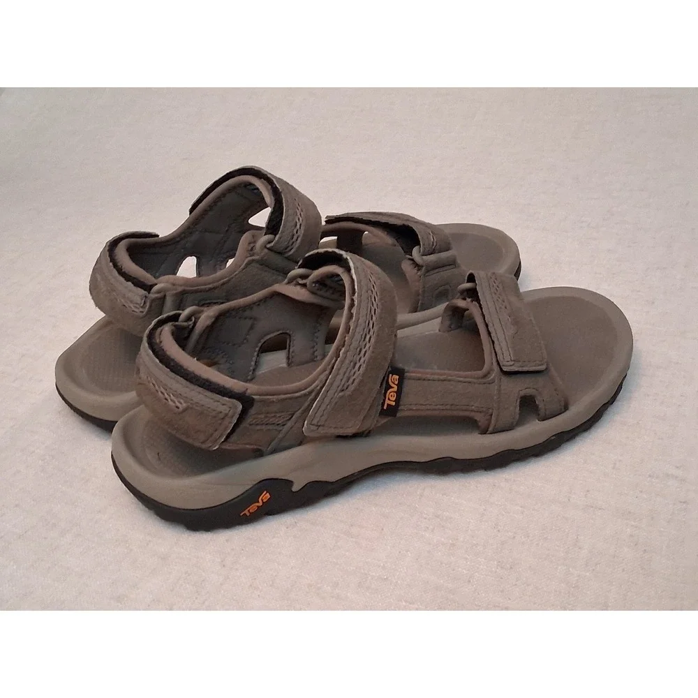 Teva Tanza Mens Suede Sport Sandals Brown Hiking Water Shoes 1002433 Size 10